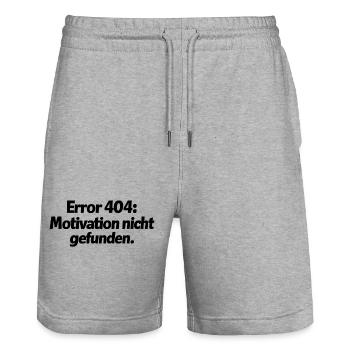 Error 404: Motivation nicht gefunden. - Stanley/Stella Unisex Bio Joggingshorts Trainer  - Grau meliert - Vorne - Nik (191cm) & Marisol (170cm)