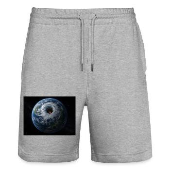Portail du Vortex Terrestre - Short de jogging bio TRAINER Stanley/Stella unisexe - gris chiné - Devant - Nik (191cm) & Marisol (170cm)