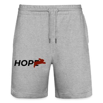 Hope Hop - Stanley/Stella Unisex Bio Joggingshorts Trainer  - Grau meliert - Vorne - Nik (191cm) & Marisol (170cm)