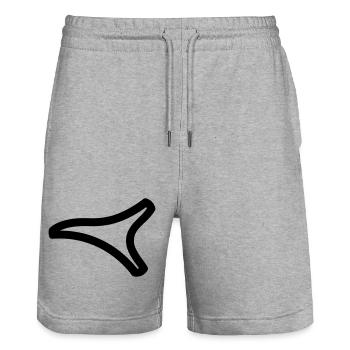 boomerang - Stanley/Stella Trainer Unisex Organic Jogging Shorts - heather grey - Front - Nik (191cm) & Marisol (170cm)