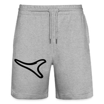 boomerang - Short de jogging bio TRAINER Stanley/Stella unisexe - gris chiné - Devant - Nik (191cm) & Marisol (170cm)
