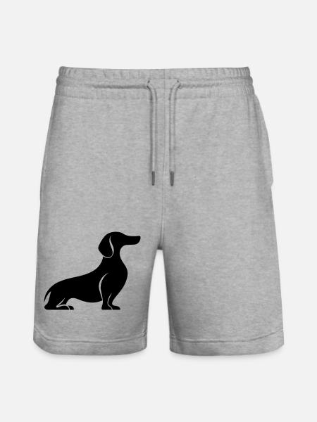 Dackel - Stanley/Stella Unisex Bio Joggingshorts Trainer - Grau meliert