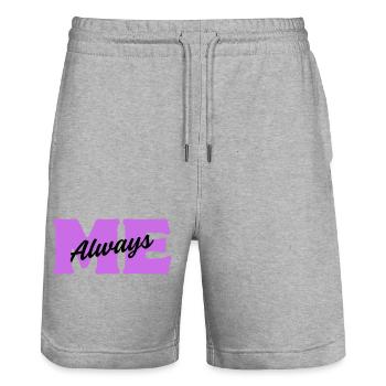 Immer Ich – Sei du selbst - Stanley/Stella Unisex Bio Joggingshorts Trainer  - Grau meliert - Vorne - Nik (191cm) & Marisol (170cm)
