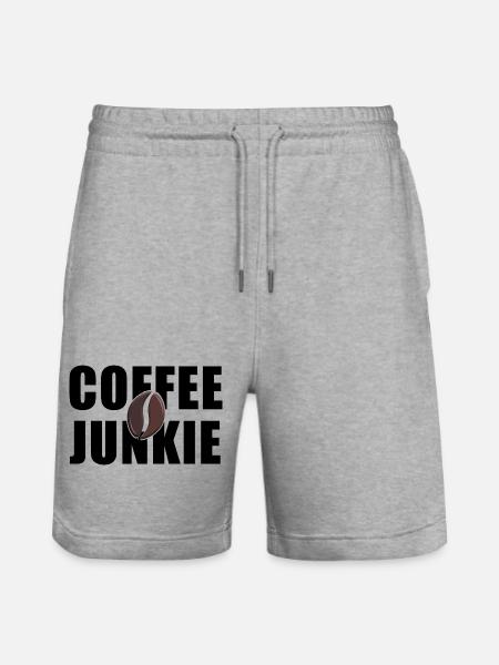 Coffee Junkie: Caffeine Love - Stanley/Stella Trainer Unisex Organic Jogging Shorts - heather grey