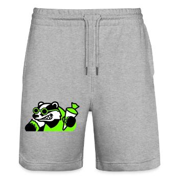 Icône de la rentrée scolaire de Badger Cool - Short de jogging bio TRAINER Stanley/Stella unisexe - gris chiné - Devant - Nik (191cm) & Marisol (170cm)