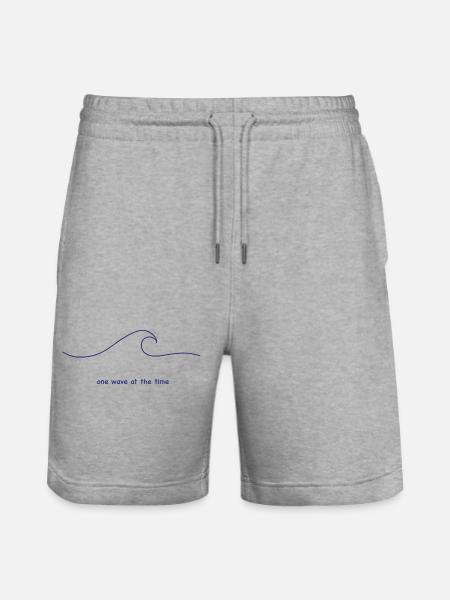 One wave at the time - Stanley/Stella Trainer Unisex Organic Jogging Shorts - heather grey