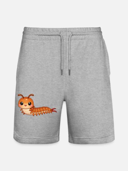 Millipedes - Stanley/Stella Trainer Unisex Organic Jogging Shorts - heather grey