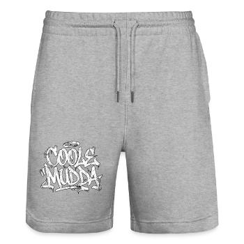 Coole Mutter Handschrift Graffiti - Stanley/Stella Unisex Bio Joggingshorts Trainer  - Grau meliert - Vorne - Nik (191cm) & Marisol (170cm)