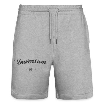 Universum Ahoi - Stanley/Stella Unisex Bio Joggingshorts Trainer  - Grau meliert - Vorne - Nik (191cm) & Marisol (170cm)