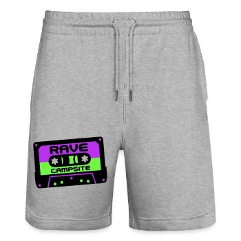 Rave Cassette Festival Logo - Short de jogging bio TRAINER Stanley/Stella unisexe - gris chiné - Devant - Nik (191cm) & Marisol (170cm)