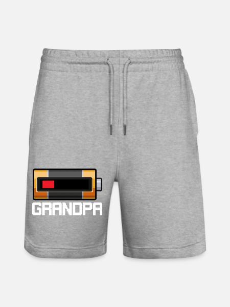 Retro Pixel Camera Gadget - Stanley/Stella Trainer Unisex Organic Jogging Shorts - heather grey