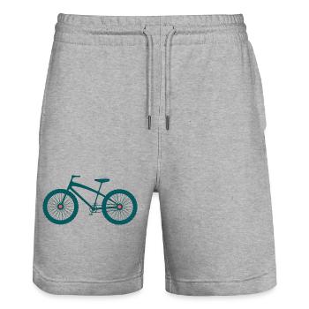 Conception de silhouettes de VTT - Short de jogging bio TRAINER Stanley/Stella unisexe - gris chiné - Devant - Nik (191cm) & Marisol (170cm)