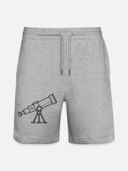 Telescope - Stanley/Stella Trainer Unisex Organic Jogging Shorts - heather grey