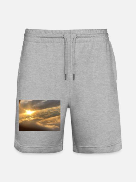 Sunlight over a sea of clouds - Stanley/Stella Trainer Unisex Organic Jogging Shorts - heather grey