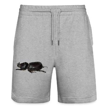 Nashornkäfer - Stanley/Stella Unisex Bio Joggingshorts Trainer  - Grau meliert - Vorne - Nik (191cm) & Marisol (170cm)