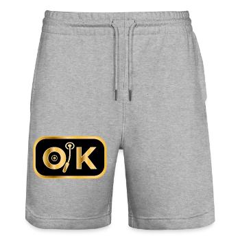 OK - Stanley/Stella Trainer Unisex Organic Jogging Shorts - heather grey - Front - Nik (191cm) & Marisol (170cm)