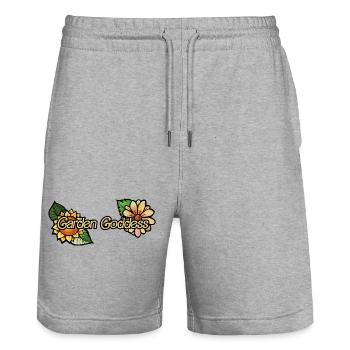 Marque floral de la déesse du jardin - Short de jogging bio TRAINER Stanley/Stella unisexe - gris chiné - Devant - Nik (191cm) & Marisol (170cm)