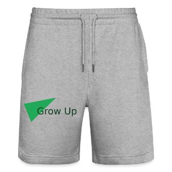 Grandis un peu - Short de jogging bio TRAINER Stanley/Stella unisexe - gris chiné - Devant - Nik (191cm) & Marisol (170cm)