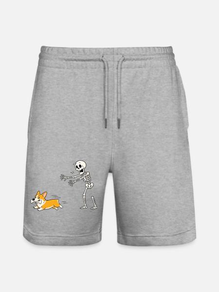 Halloween, Cprgi, Skeleton - Short de jogging bio TRAINER Stanley/Stella unisexe - gris chiné