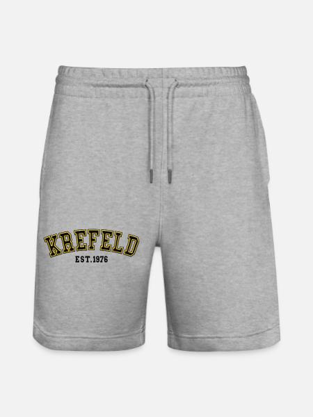 Krefeld gegründet 1976 - Stanley/Stella Unisex Bio Joggingshorts Trainer - Grau meliert