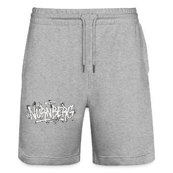 Nürnberg Graffiti Handschrift Tag - Stanley/Stella Unisex Bio Joggingshorts Trainer  - Grau meliert - Vorne - Nik (191cm) & Marisol (170cm)