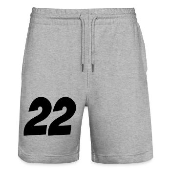 22- - Stanley/Stella Unisex Bio Joggingshorts Trainer  - Grau meliert - Vorne - Nik (191cm) & Marisol (170cm)