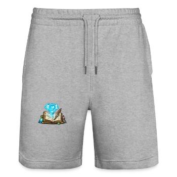 Zauberbuch der Phantasiewelt - Stanley/Stella Unisex Bio Joggingshorts Trainer  - Grau meliert - Vorne - Nik (191cm) & Marisol (170cm)
