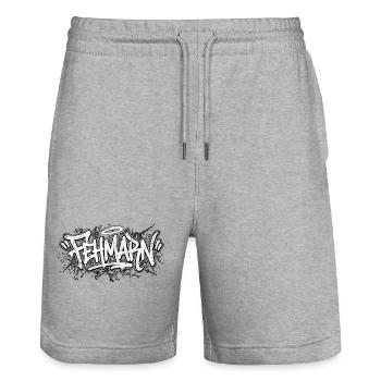 Fehmarn Graffiti Oldschool Hip Hop - Stanley/Stella Unisex Bio Joggingshorts Trainer  - Grau meliert - Vorne - Nik (191cm) & Marisol (170cm)
