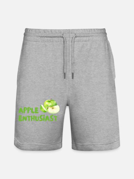 Apple Enthusiast – Green Style - Stanley/Stella Trainer Unisex Organic Jogging Shorts - heather grey