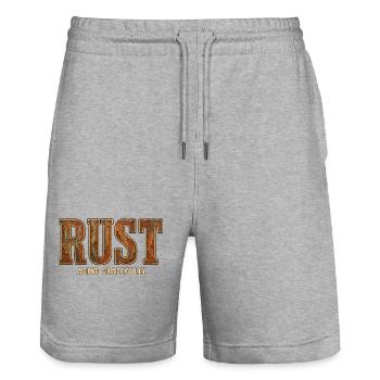 ROST – Anmutig altern | Ein lustiges Wortspiel mit starz - Stanley/Stella Unisex Bio Joggingshorts Trainer  - Grau meliert - Vorne - Nik (191cm) & Marisol (170cm)