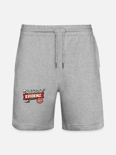 Anekdotische Evidenz Retro Flair - Stanley/Stella Unisex Bio Joggingshorts Trainer - Grau meliert