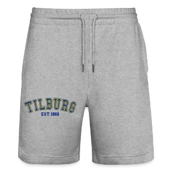Tilburg gegründet 1966 - Stanley/Stella Unisex Bio Joggingshorts Trainer  - Grau meliert - Vorne - Nik (191cm) & Marisol (170cm)