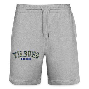 Tilburg Est. 2006 - Stanley/Stella Trainer Unisex Organic Jogging Shorts - heather grey - Front - Nik (191cm) & Marisol (170cm)