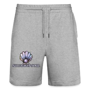 SeaWater Soul Muschelkunst - Stanley/Stella Unisex Bio Joggingshorts Trainer  - Grau meliert - Vorne - Nik (191cm) & Marisol (170cm)