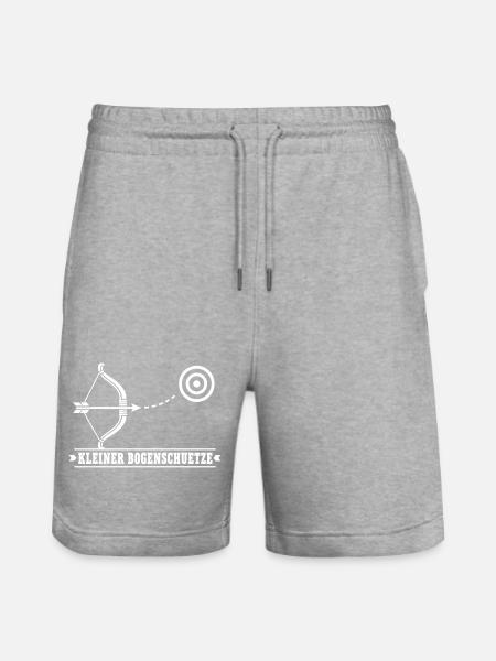 Kleiner Bogenschütze – Bogenschießen Pfeil Bogen - Stanley/Stella Unisex Bio Joggingshorts Trainer - Grau meliert