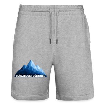 Bündner - Stanley/Stella Unisex Bio Joggingshorts Trainer  - Grau meliert - Vorne - Nik (191cm) & Marisol (170cm)