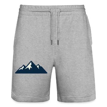 Gebirge Berge Silhouette - Stanley/Stella Unisex Bio Joggingshorts Trainer  - Grau meliert - Vorne - Nik (191cm) & Marisol (170cm)