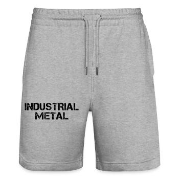 Industriemetall - Stanley/Stella Unisex Bio Joggingshorts Trainer  - Grau meliert - Vorne - Nik (191cm) & Marisol (170cm)
