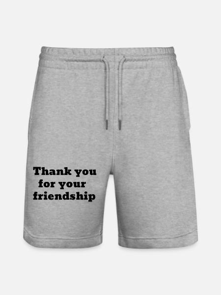 DANKE FÜR DEINE FREUNDSCHAFT - Stanley/Stella Unisex Bio Joggingshorts Trainer - Grau meliert