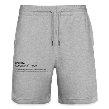 Definition of anxiety - Stanley/Stella Unisex Bio Joggingshorts Trainer  - Grau meliert - Vorne - Nik (191cm) & Marisol (170cm)