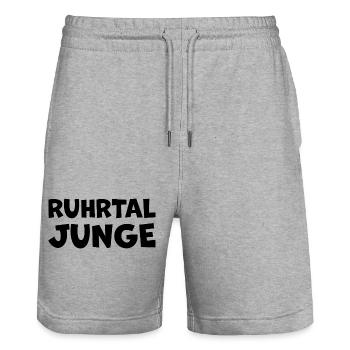 Ruhrtal Junge  - Stanley/Stella Unisex Bio Joggingshorts Trainer  - Grau meliert - Vorne - Nik (191cm) & Marisol (170cm)