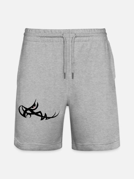 AEOM_-_black - Stanley/Stella Trainer Unisex Organic Jogging Shorts - heather grey