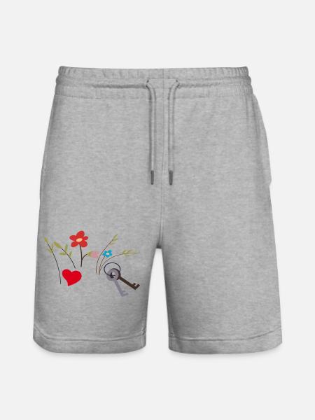 Zu Hause - Stanley/Stella Unisex Bio Joggingshorts Trainer - Grau meliert