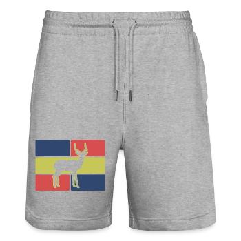 Antilope Afrika Safari - Stanley/Stella Unisex Bio Joggingshorts Trainer  - Grau meliert - Vorne - Nik (191cm) & Marisol (170cm)