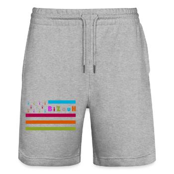BiZouH - GHD Liesliv - 02 - Stanley/Stella Trainer Unisex Organic Jogging Shorts - heather grey - Front - Nik (191cm) & Marisol (170cm)