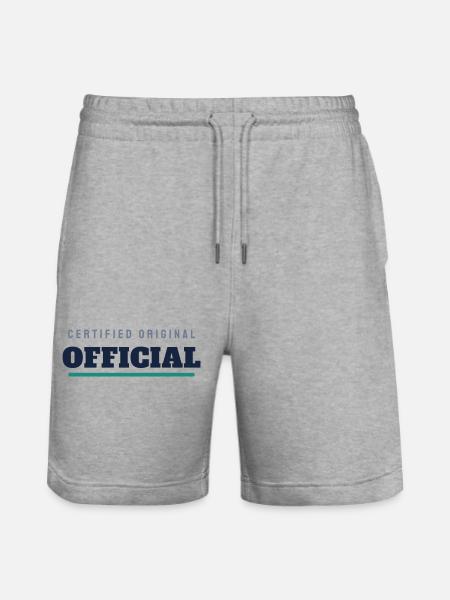 Official College Lettering - Team Official - Stanley/Stella Trainer Unisex Organic Jogging Shorts - heather grey