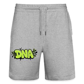 DNA Lettering Graffiti - Stanley/Stella Trainer Unisex Organic Jogging Shorts - heather grey - Front - Nik (191cm) & Marisol (170cm)