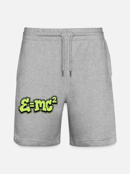 Einstein Formel Graffiti - Stanley/Stella Unisex Bio Joggingshorts Trainer - Grau meliert