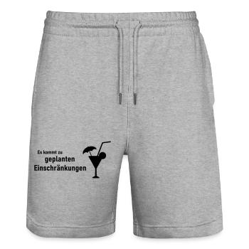 geplante Einschraenkungen - Stanley/Stella Unisex Bio Joggingshorts Trainer  - Grau meliert - Vorne - Nik (191cm) & Marisol (170cm)