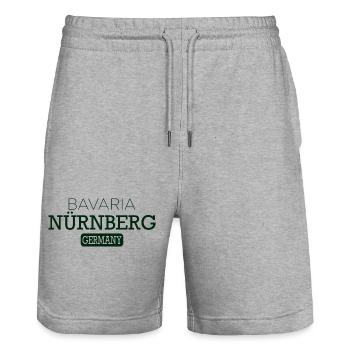 Nürnberg Bayern - Stanley/Stella Unisex Bio Joggingshorts Trainer  - Grau meliert - Vorne - Nik (191cm) & Marisol (170cm)